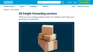 US freight-forwarding services compared - CHOICE - ship package to australia from usa