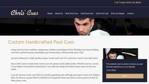 Shop Custom Handcrafted Pool Cues From Exotic Wood | Chris' Cues - pool cues made in usa
