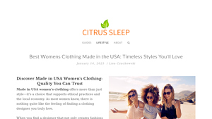 12 Made in USA Women's Clothing: Stylish and Sustainable - Citrus Sleep - made in usa women's clothes