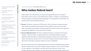 Who makes federal laws? - US Citizenship test - civics.training - who makes laws in usa