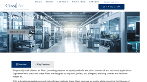 Pleated Air Filters - Class 1 Air - usa commercial pleated air filters manufacturer