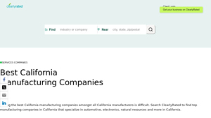 Manufacturing Companies in California | ClearlyRated - manufacturing companies in california usa