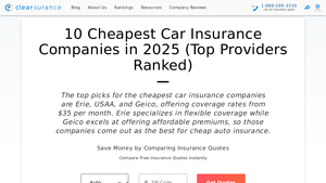 10 Cheapest Car Insurance Companies in 2025 (Top Providers Ranked) - top 10 car insurance companies in usa