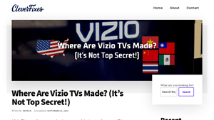 Where Are Vizio TVs Made? (It's Not Top Secret!) - CleverFixes - televisions made in usa