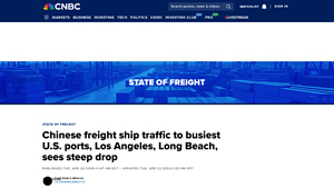 China freight ship traffic to busiest U.S. ports sees steep drop - CNBC - how many ports in usa