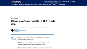China confirms details of U.S. trade deal - CNBC - usa deals