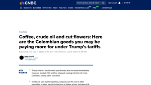Trump Colombia tariffs: coffee, crude oil and cut flowers could see ... - colombia exports to usa