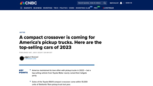 Top 10 best-selling cars in the U.S. in 2023 - CNBC - best selling vehicles in usa