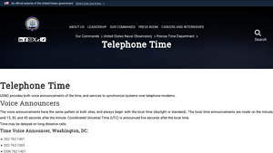 USNO - Telephone Time Services