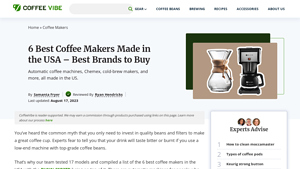 6 Best Coffee Makers Made in the USA - CoffeeVibe.org - coffee maker made in usa