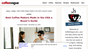 Best Coffee Makers Made in the USA a Buyer's Guide - Coffee Vogue - coffee maker made in usa