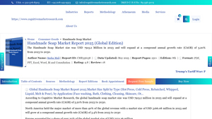 The Handmade Soap Market size was USD 7915.2 Million in 2023 - hand made soaps for importing to usa