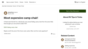 Most expensive camp chair! | Good Sam Community - 3389513 - usa made camp chair