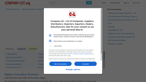 Tennis company list in United States - tunnlis company in usa