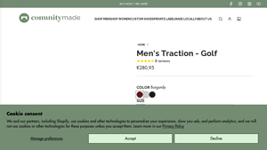 Comunity Made - Men's Traction LE Handcrafted Golf Shoes