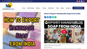 How to Export Handmade Soap from India - hand made soaps for importing to usa on facebook