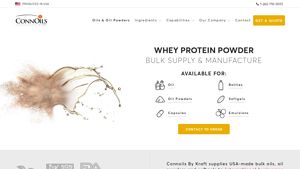 Organic whey protein bulk oil powder supply - Connoils - protein powder manufacturers usa