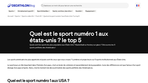 Quel est le sport numéro 1 aux Etats-Unis ? Le top 5 - Conseils Sport - national sport of usa