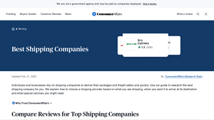 3 Best Shipping Companies of 2025: Reviewed by Buyers - ConsumerAffairs - shipping companies in usa