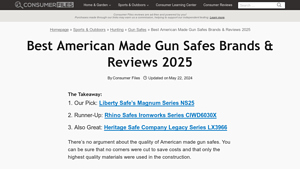 Best American Made Gun Safes Brands & Reviews 2025 - Consumer Files - safes made in usa