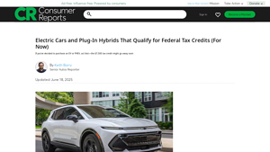 Electric Vehicles & Plug-In Hybrids Qualifying for Federal Tax Credit ... - electric suv tax credit eligibility usa