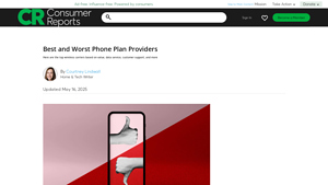 Best and Worst Phone Plan Providers - Consumer Reports - cell phone companies in usa