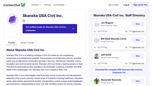 Skanska USA Civil Inc. - Company Profile & Staff Directory | ContactOut - skanska usa civil inc