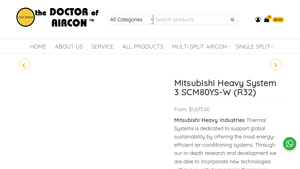 Mitsubishi Heavy System 3 SCM80YS-W (R32) | COOLSERVE - mitsubishi heavy industries air conditioner usa