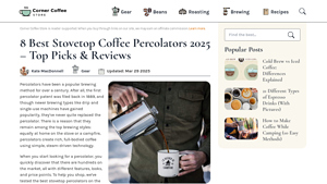 8 Best Stovetop Coffee Percolators 2025 - Top Picks & Reviews - coffee percolator made in usa