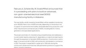 ArcelorMittal to move forward with construction of a new, world-class ... - steel factories in usa