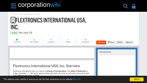 Flextronics International USA, Inc. in San Jose CA - Company Profile - flextronics international usa inc