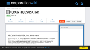 McCain Foods USA, Inc. - Company Profile - Corporation Wiki - mccain foods usa inc