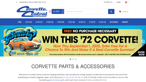 Corvette Central: Corvette Parts & Accessory Supplier - corvette usa