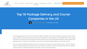 Top 10 Package Delivery and Courier Companies in the US - P3 Cost Analysts - shipping companies in usa