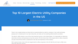Top 10 Largest Electric Utility Companies in the US - P3 Cost Analysts - biggest utility companies usa