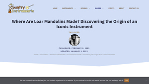 Where are Loar Mandolins Made? Uncover the ... - Country Instruments - mandolins made in usa