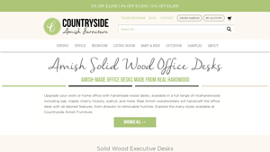Solid Wood Desks for Offices | Countryside Amish Furniture - desks made in usa