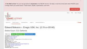 Edward Makaron v. Enagic USA, Inc., 2:15-cv-05145 - CourtListener - enagic usa inc
