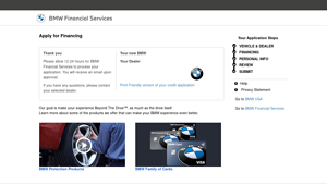Apply for Financing - BMW Credit Application - BMW USA - bmw financial services address usa
