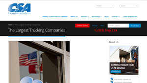 Best & Largest Trucking Companies in the US & Canada | CSA ... - big trucking companies in usa