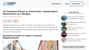 15 Cheapest Places to Travel Solo: Independent Adventures on a Budget - cheap solo vacations usa