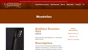 RedLine Traveler #112 - Cumberland Acoustic - mandolins made in usa