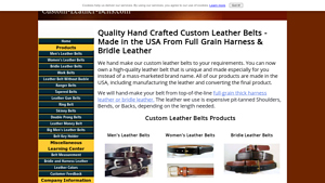 Custom Leather Belts. Hand Crafted in the USA. - leather belts made in usa