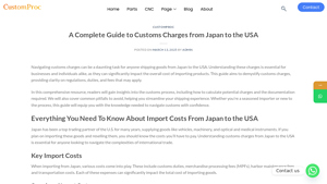 A Complete Guide to Customs Charges from Japan to the USA - import tax from japan to usa