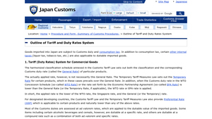 Outline of Tariff and Duty Rates System : Japan Customs - import duties from japan to usa
