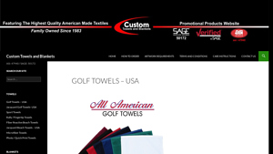 Golf Towels - USA - USA - Custom Towels and Blankets - towels made in usa