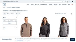 Classy Patriotic Clothing | American Flag Shirts, Jackets, Polos ... - usa flag apparel
