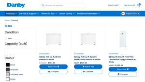 Chest & Upright Freezers | Danby Appliances - USA - usa made freezers
