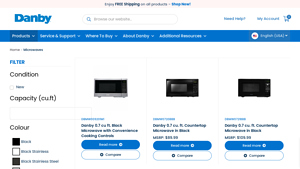 Microwaves | Danby Appliances - USA - microwave ovens made in usa