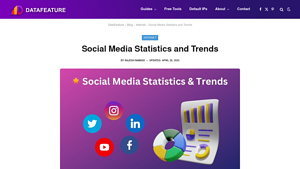 Social Media Statistics and Trends - DataFeature - social media usage by platform